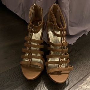 Charlotte Russe Brown Wedges